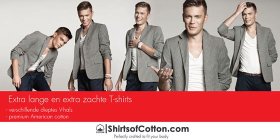 Extra lange en zachte t-shirts